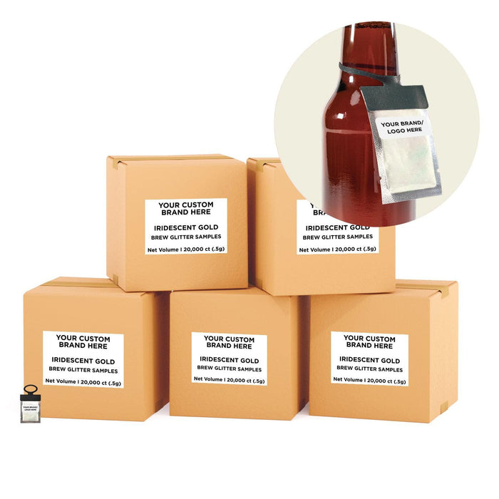 Gold Private Label Iridescent Brew Glitter Necker | Bakell