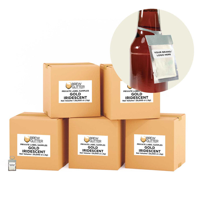 Gold Private Label Iridescent Brew Glitter Necker | Bakell