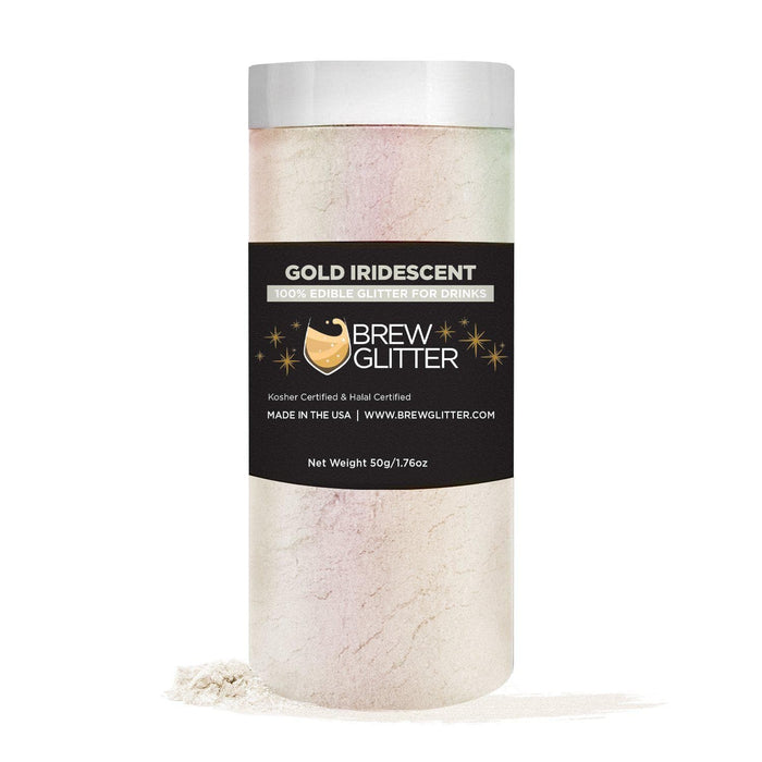 Gold Iridescent Edible Glitter, Bulk Size | Beverage & Beer Glitters