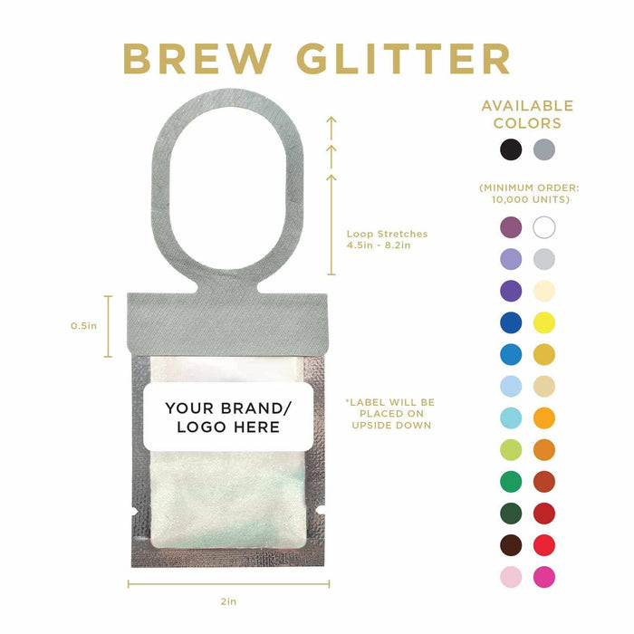 Gold Private Label Iridescent Brew Glitter Necker | Bakell