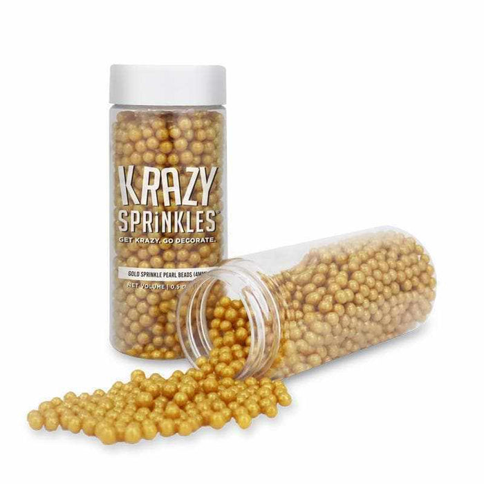 Gold Pearl 4mm Beads by Krazy Sprinkles® | #1 Sprinkles Brand