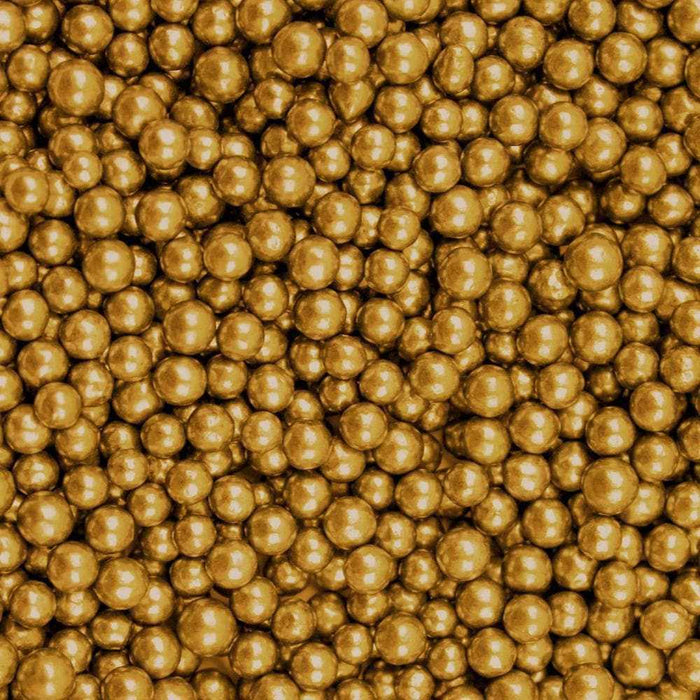 Gold Pearl 4mm Beads Sprinkles | Private Label (48 units per/case) | Bakell