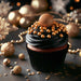 Cupcake covered in Gold Pearl Krazy Sprinkles
