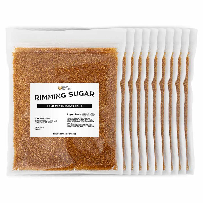 Bulk Size Gold Pearl Cocktail Rimming Sugar | Bakell