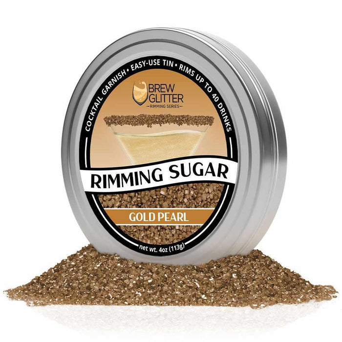 Gold Pearl Cocktail Rimming Sugar | Private Label (48 units per/case)-Private Label_Rimming Sugar-bakell