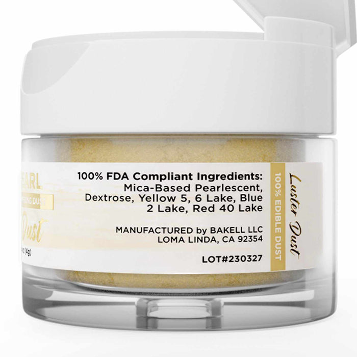 Gold Pearl Luster Dust 4 Gram Jar-Luster Dust_4G_Google Feed-bakell