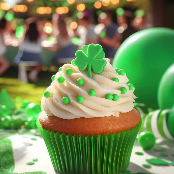 Cupcake covered in Green Krazy Sprinkles