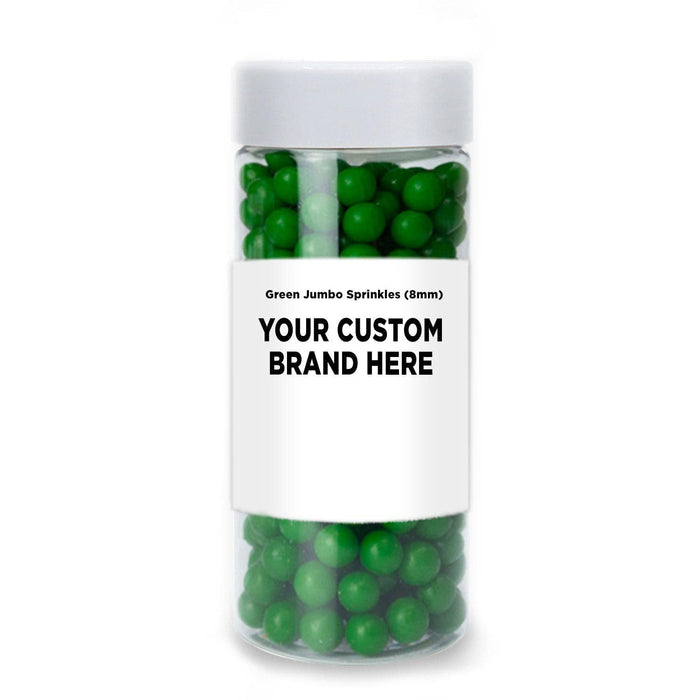 Green 8mm Beads Sprinkles | Private Label (48 units per/case) | Bakell
