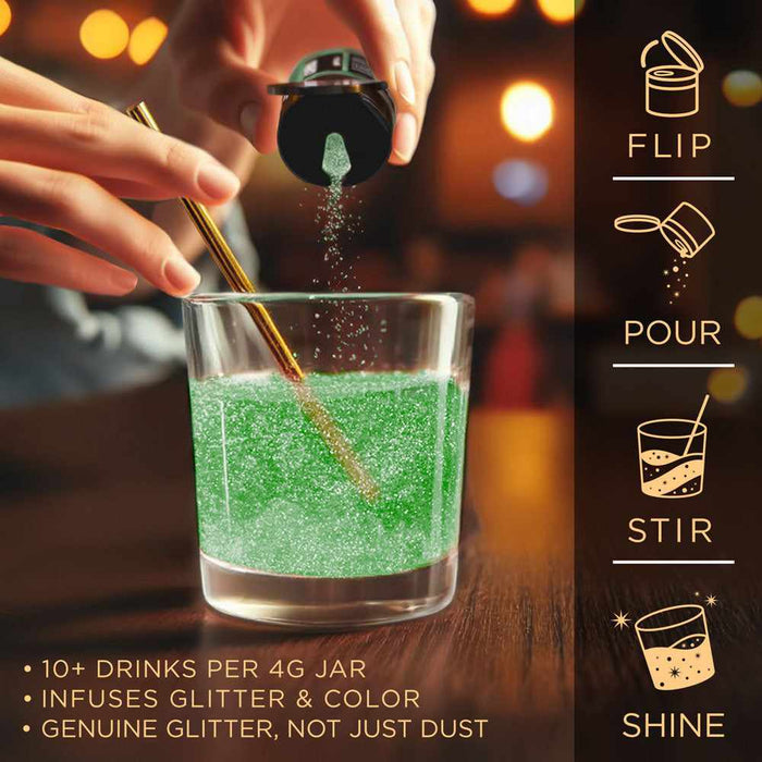 Green Beverage Glitter Mini Spray Pump - Wholesale-Wholesale_Brew Glitter_Mini Pump-bakell