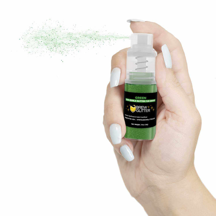 Green Beverage Glitter Mini Spray Pump - Wholesale-Wholesale_Case_Brew Glitter 4g Pump-bakell