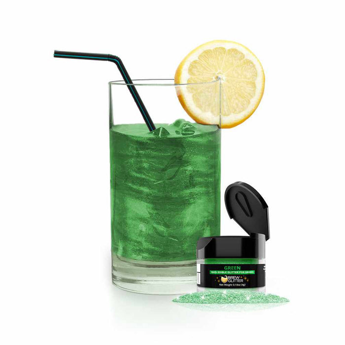 Green Beverage & Drink Glitter, Edible Glitter | Bakell.com