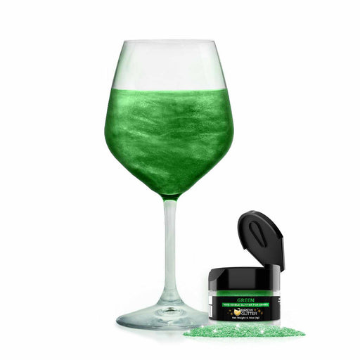 Green Wine & Champagne Glitter, 100% Edible Glitter | Bakell.com