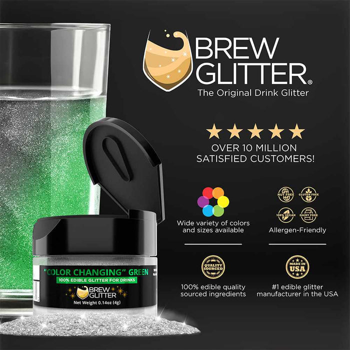 Green Color Changing Beverage Glitter | Mini Spray Pump-B2C_Brew Glitter_Mini Pump-bakell