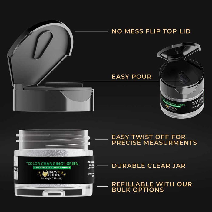 Green Color Changing Brew Glitter®-B2C_Brew Glitter-bakell