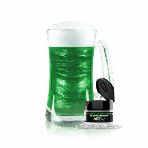 Green Color Changing Edible Drink Glitter  | Bakell