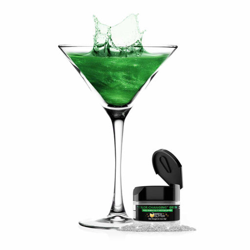 Green Color Changing Glitter for Cocktails | Bakell