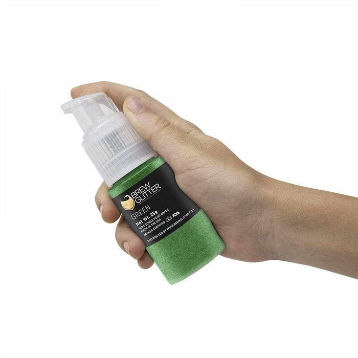 Green Edible Glitter Spray Pump | Brew Glitter | Bakell