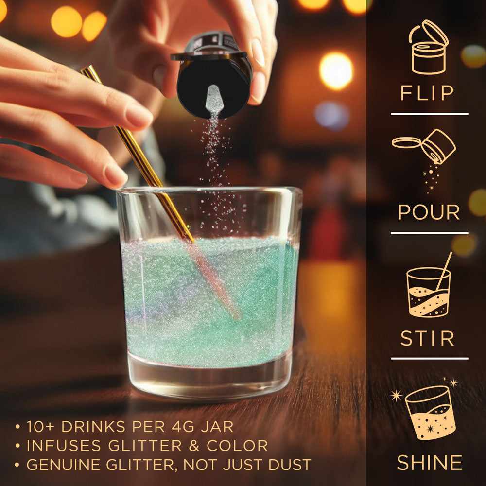 Green Iridescent Beverage Glitter | Mini Spray Pump-B2C_Brew Glitter_Mini Pump-bakell