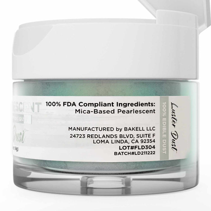 Green Iridescent Luster Dust 4 Gram Jar-Luster Dust_4G_Google Feed-bakell