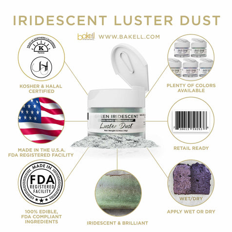 Green Iridescent Luster Dust-Iridescent Luster Dusts-bakell
