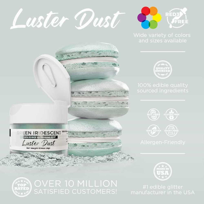 Green Iridescent Luster Dust Private Label-Private Label_Luster Dust-bakell