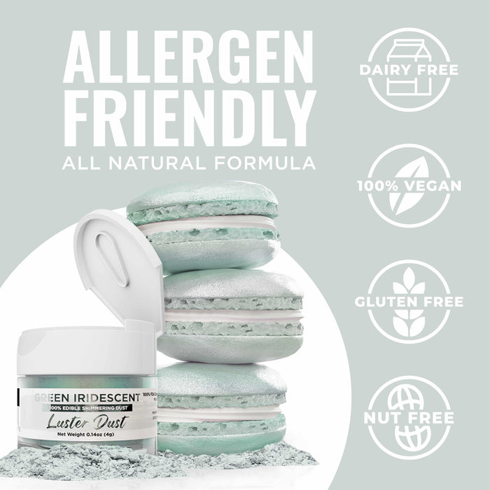 Green Iridescent Luster Dust Private Label-Private Label_Luster Dust-bakell