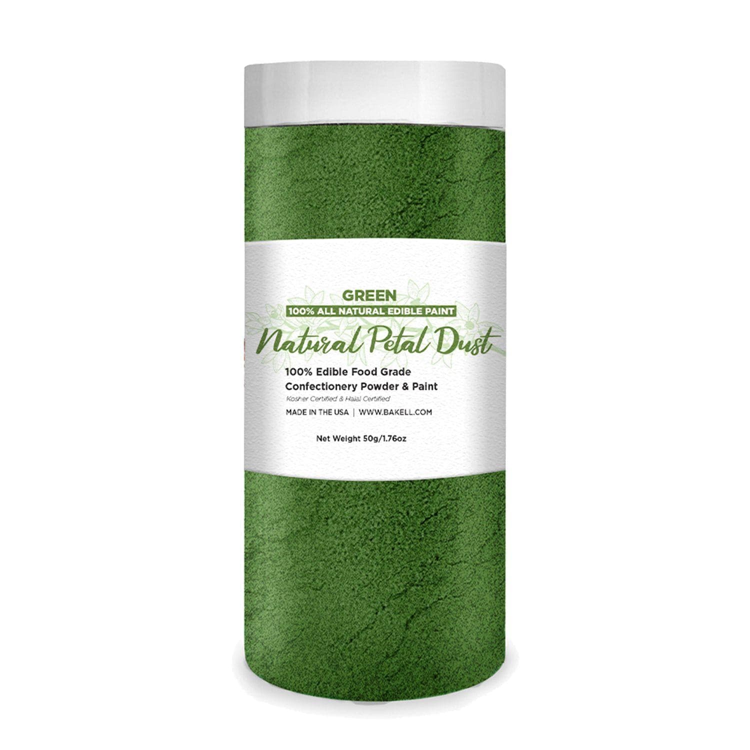 Green All Natural Petal Dust | Edible Food Coloring Powder | Kosher | Bakell.com