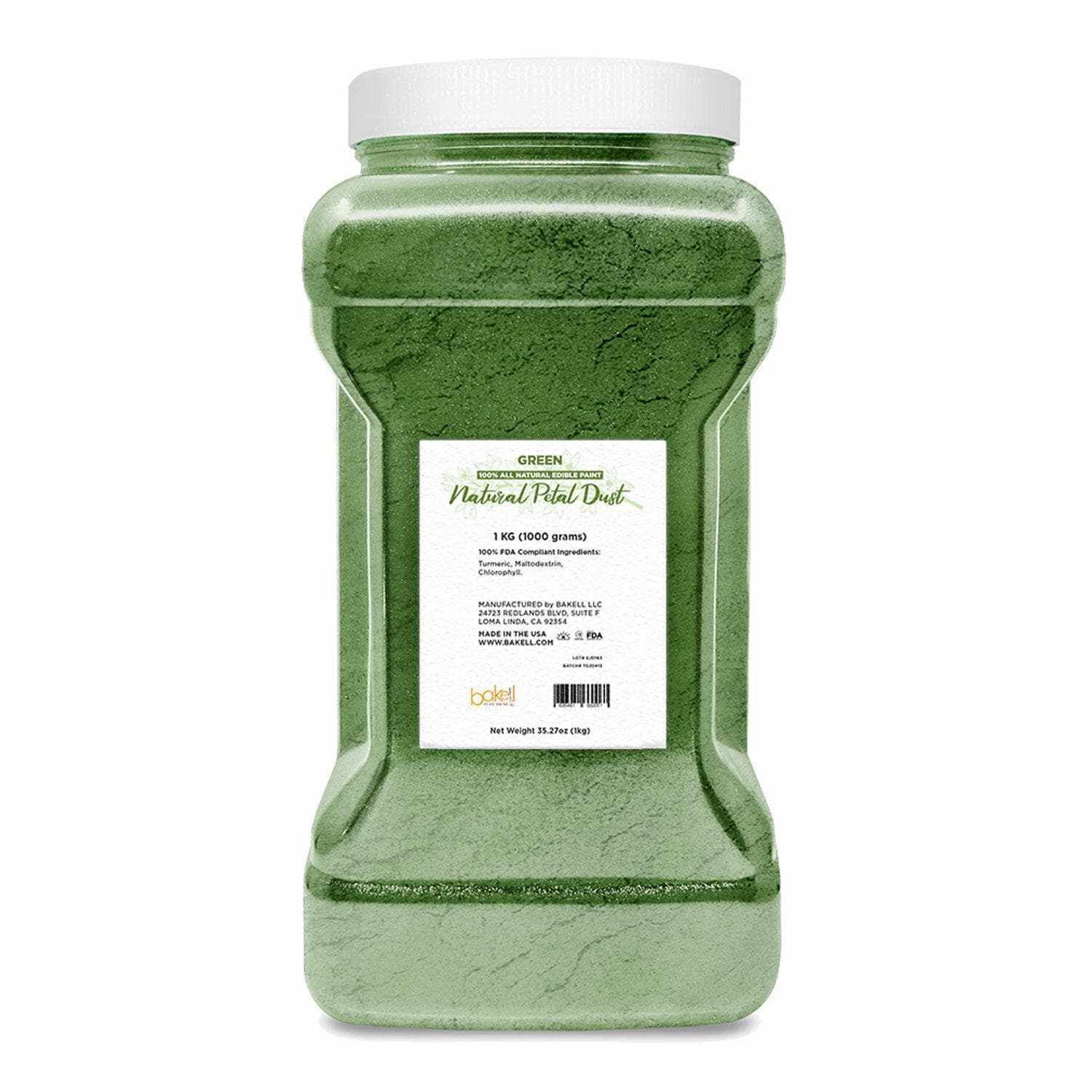 Green All Natural Petal Dust | Edible Food Coloring Powder | Kosher | Bakell.com