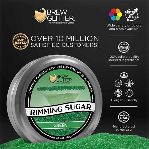 Green Rimming Sugar by the case (24 units)-Wholesale_Rimming Sugar-bakell