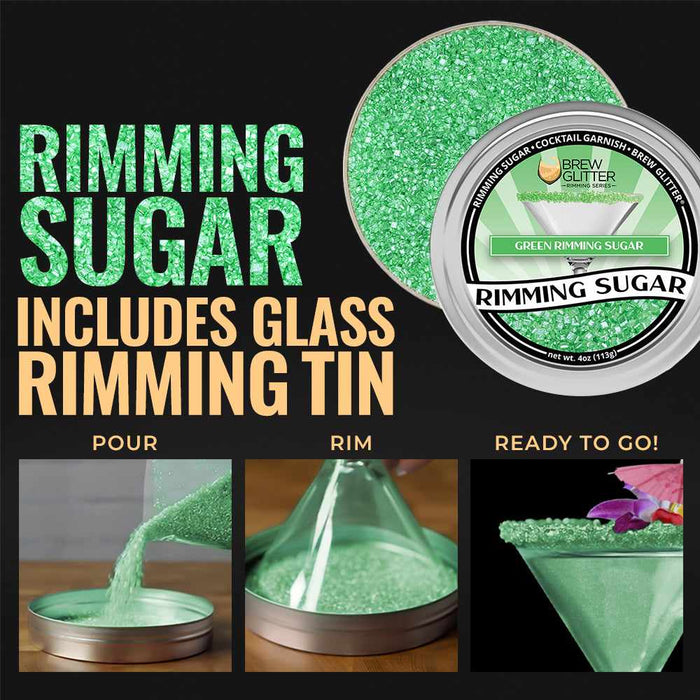 Green Rimming Sugar by the case (24 units)-Wholesale_Rimming Sugar-bakell