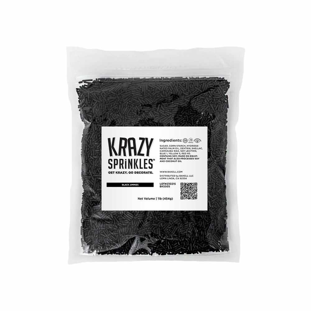 Black Jimmies Sprinkles | Krazy Sprinkles | Bakell