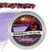 4oz tin of Halloween cocktail rimming sugar with orange and black crystals, featuring a spooky pumpkin label design.