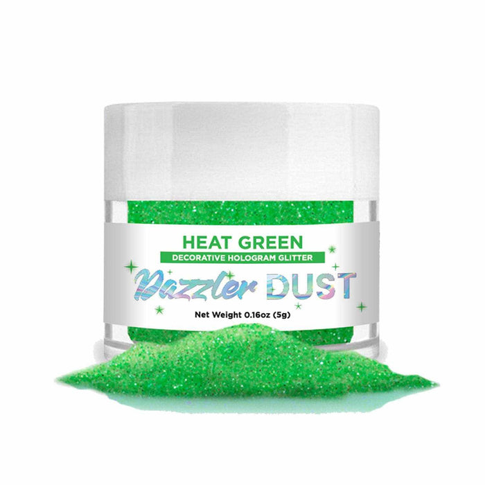 Shop Heat Green Glow In the Dark Hologram Glitter | Bakell