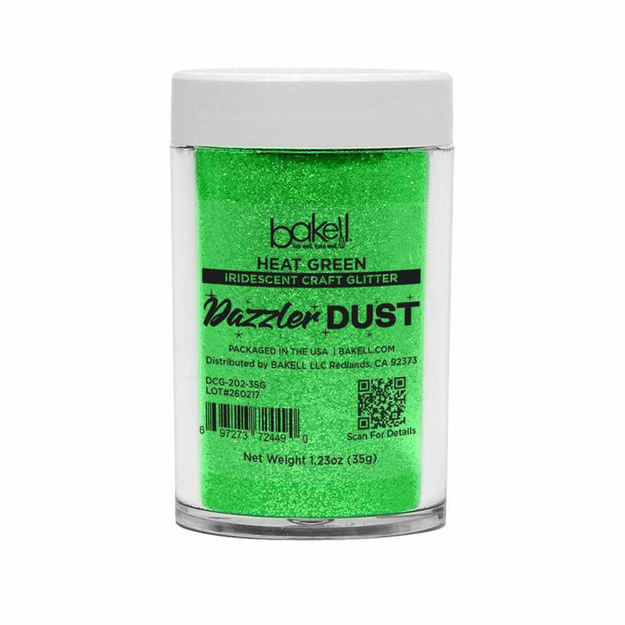 Heat Green Ultrafine Iridescent Craft Glitter Dazzler Dust | Premium Polyester Non-Toxic | Bakell-B2C_Dazzler Dust-bakell