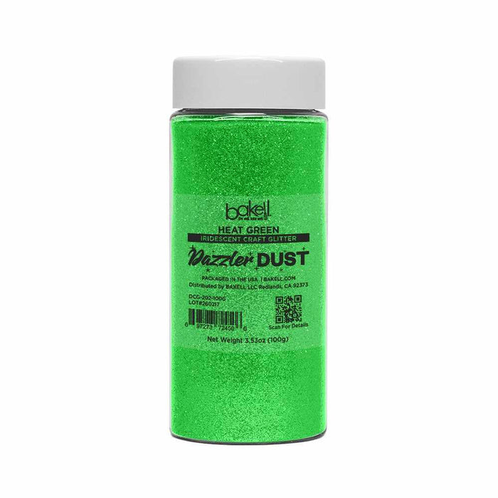 Heat Green Ultrafine Iridescent Craft Glitter Dazzler Dust | Premium Polyester Non-Toxic | Bakell-B2C_Dazzler Dust-bakell
