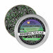 Hocus Pocus Rimming Sugar in a 4oz tin, featuring black, green, and purple sugar crystals.
