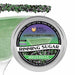 Hocus Pocus Rimming Sugar in a 4oz tin, featuring black, green, and purple sugar crystals on a cocktail glass.