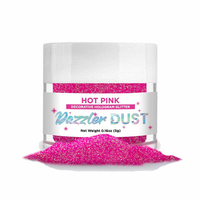 Hot Pink Glow In the Dark | Hologram Pink Craft Glitter | Bakell