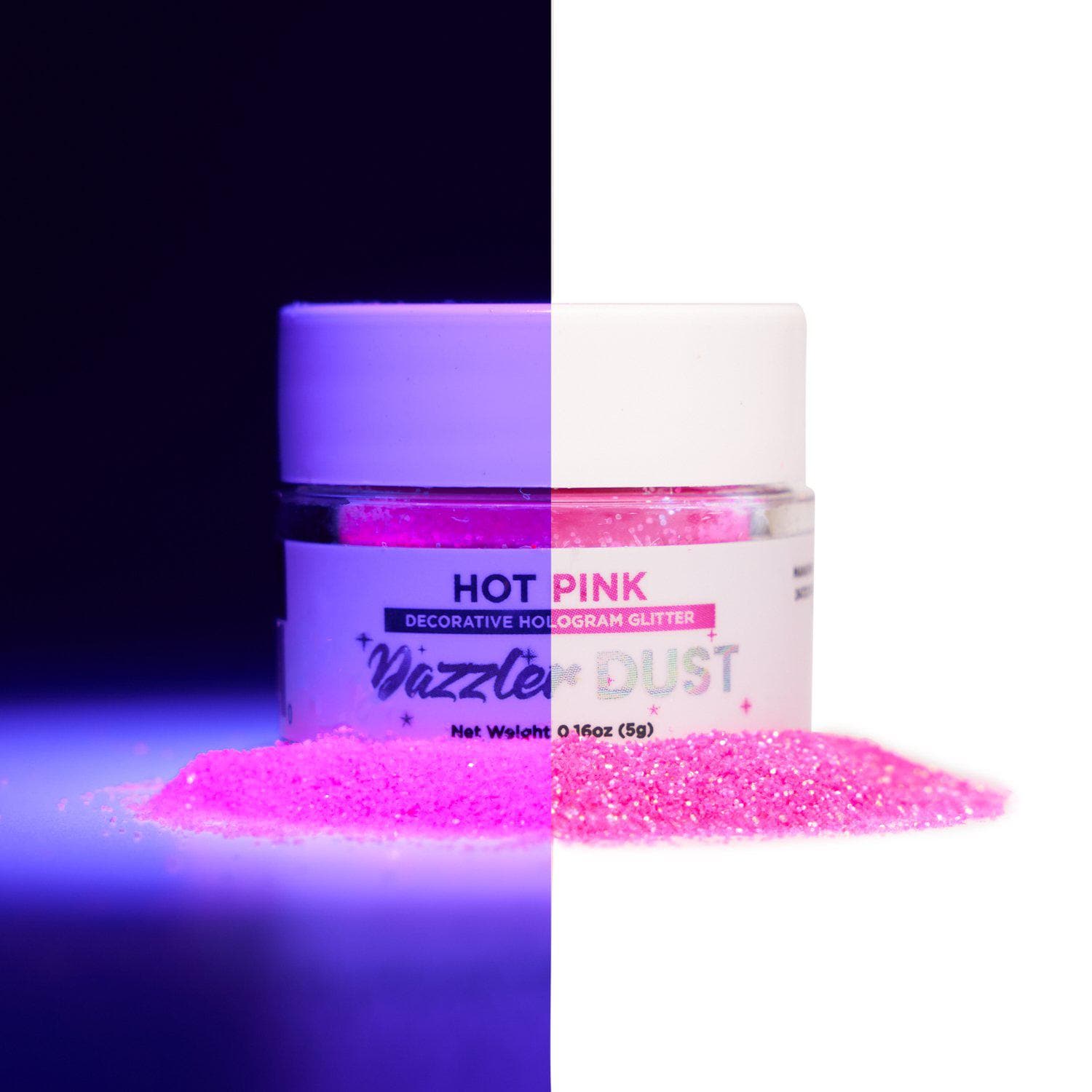 Hot Pink Electric Dazzler Dust® 5 Gram Jar-Dazzler Dust_5G_Google Feed-bakell