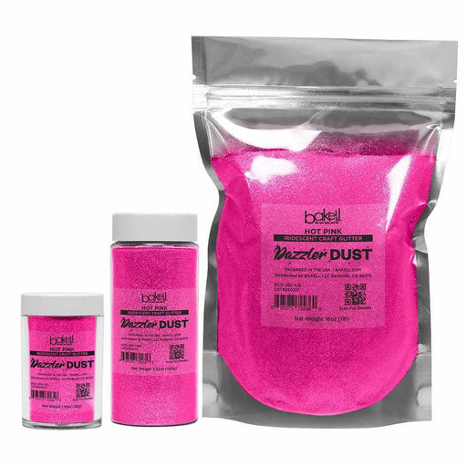 Hot Pink Ultrafine Iridescent uv reactive Craft Glitter Dazzler Dust Premium Polyester Non-Toxic Bakell
