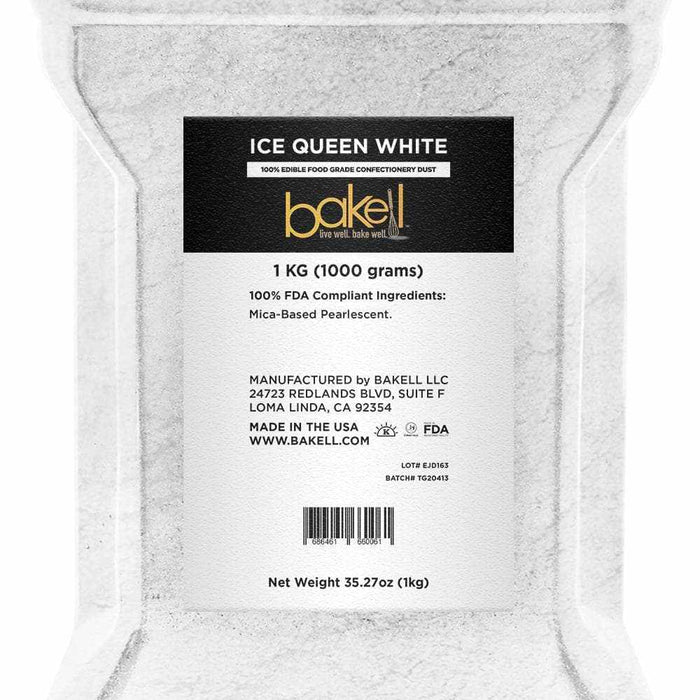 White "Ice Queen" Edible Luster Dust | Bakell #1 site for glitters!