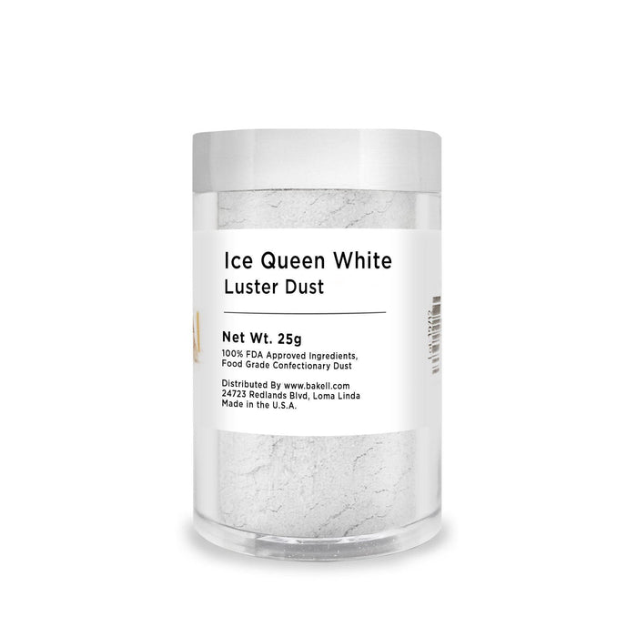 White "Ice Queen" Edible Luster Dust | Bakell #1 site for glitters!