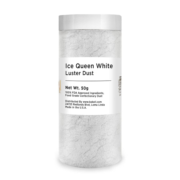 White "Ice Queen" Edible Luster Dust | Bakell #1 site for glitters!