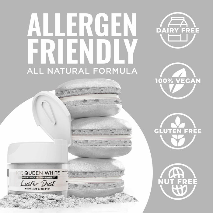 Ice Queen White Luster Dust Private Label-Private Label_Luster Dust-bakell