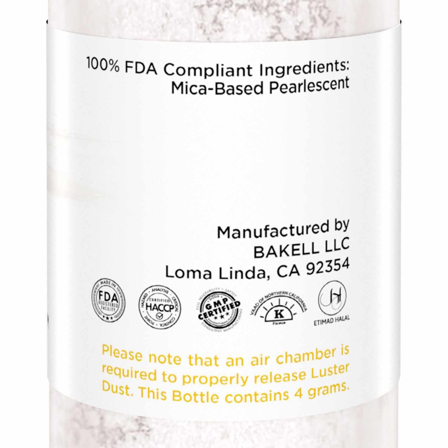 Intense Pearl White Luster Dust 4g Mini Pump-B2C_Luster Dust_Mini Pump-bakell