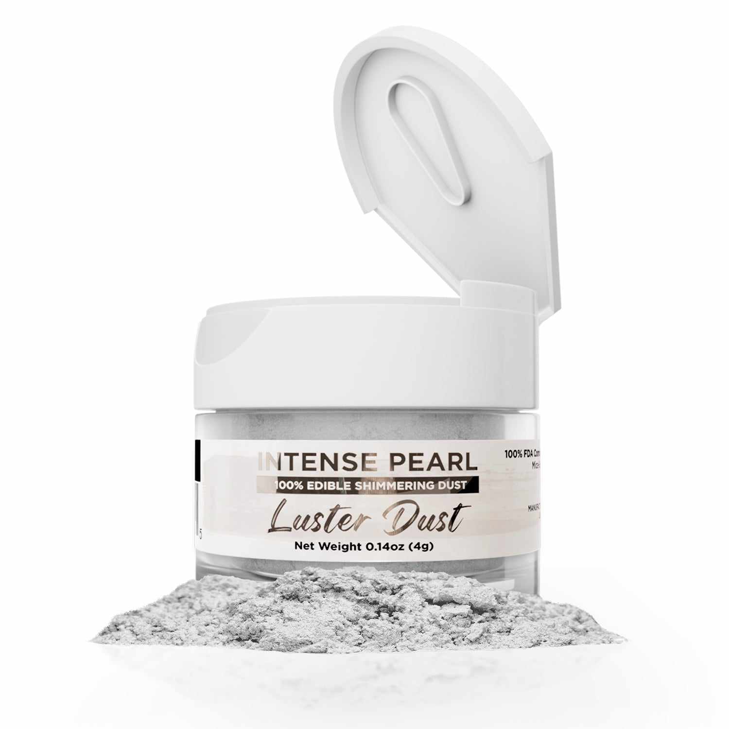 Intense Pearl White Luster Dust Edible | Bakell-Luster Dusts-bakell