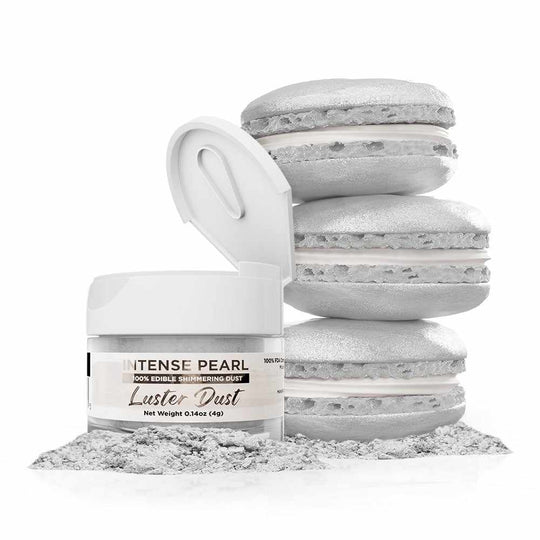 Intense Pearl White Luster Dust Edible | Bakell-B2C_Luster Dust-bakell