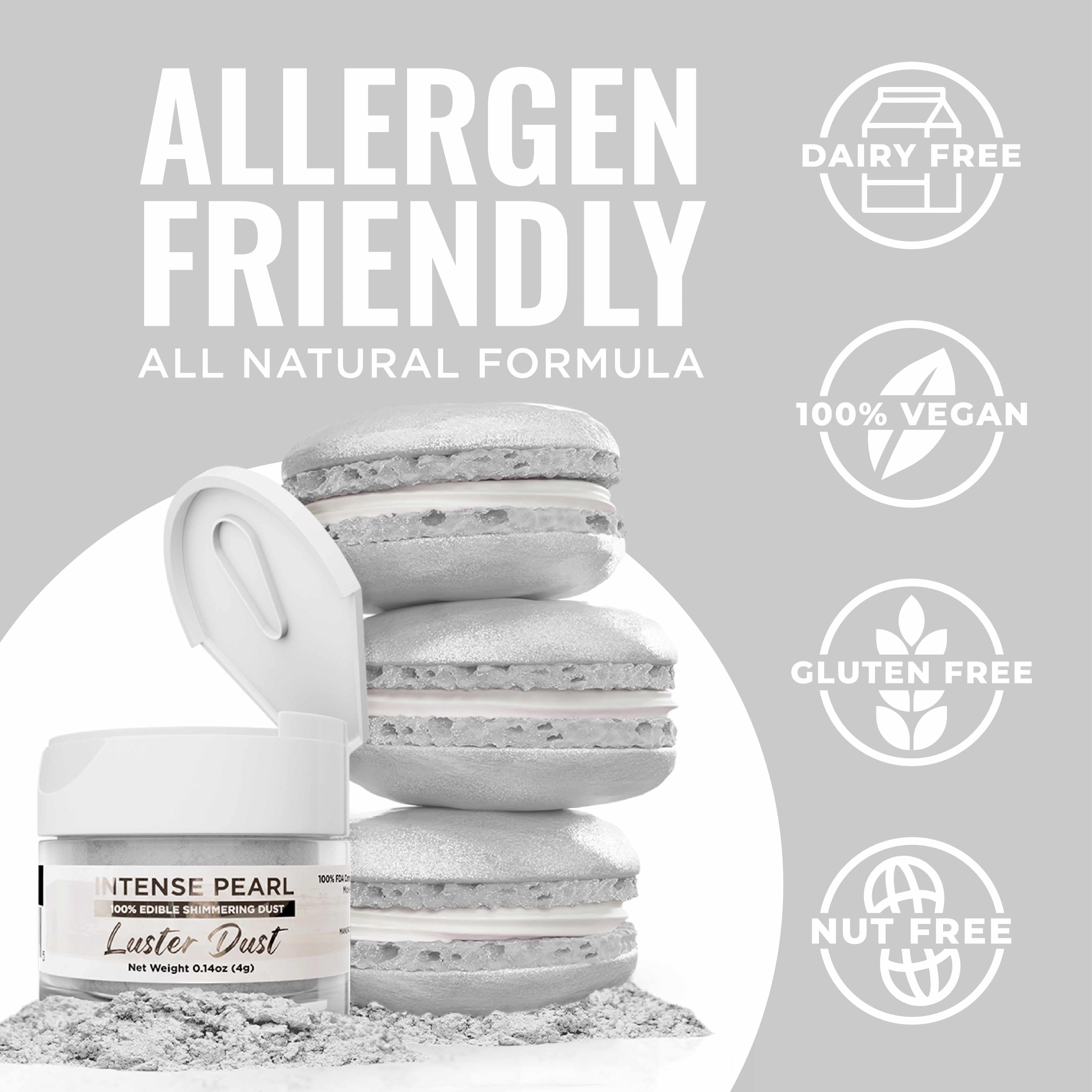 Intense Pearl White Luster Dust Wholesale-Wholesale_Luster Dust-bakell
