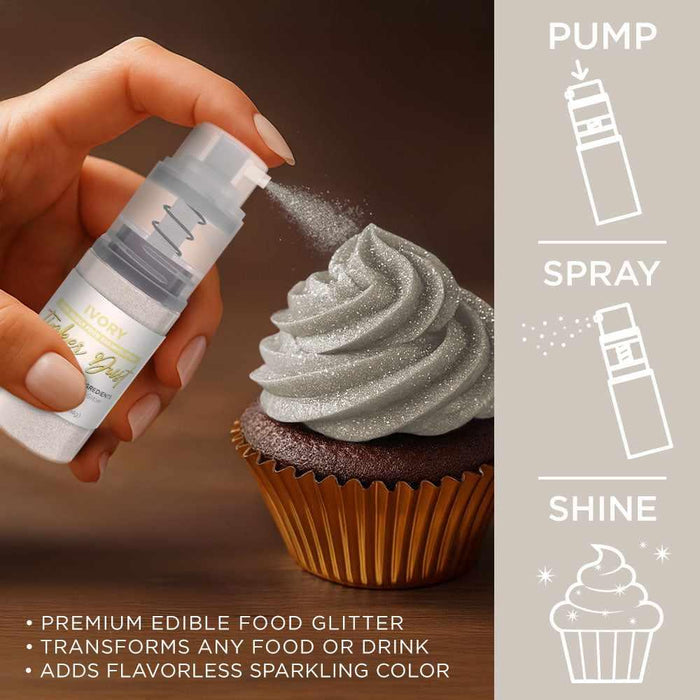 Ivory Tinker Edible Glitter Spray 4g Pump | Tinker Dust®-B2C_Tinker Dust_Mini Pump-bakell