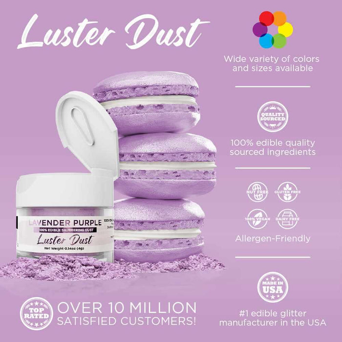 Lavender Purple Luster Dust Edible | Bakell-B2C_Luster Dust-bakell